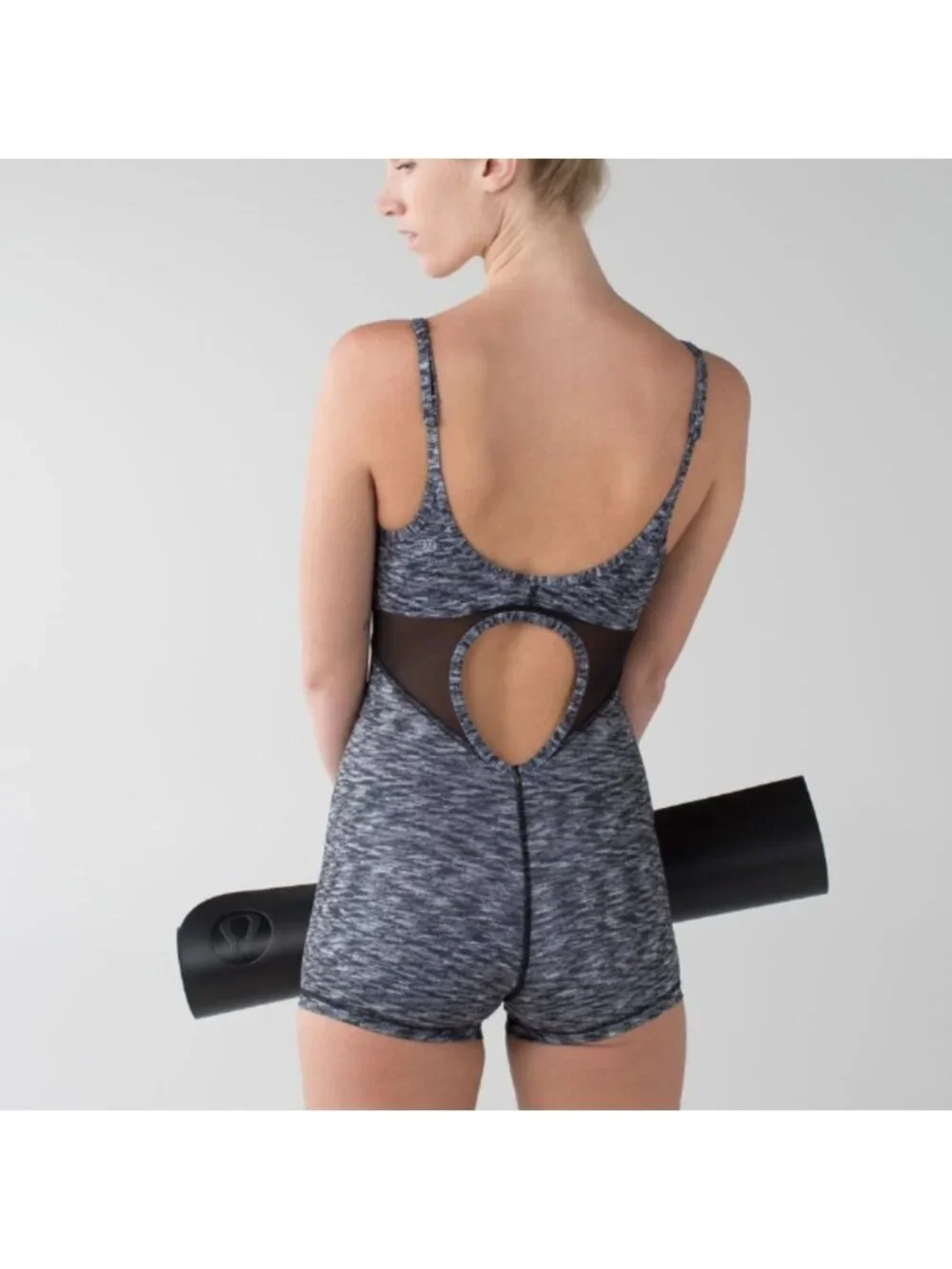 Lululemon Drop It Like It's Hot Leotard Dramatic Static White Black